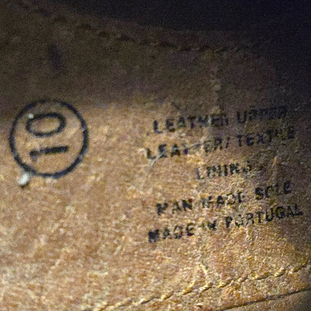 VTG 80s 90s Clarks Men 10 (Fits‎ 11) Brown Leather Low Top Loafer Boots Portugal